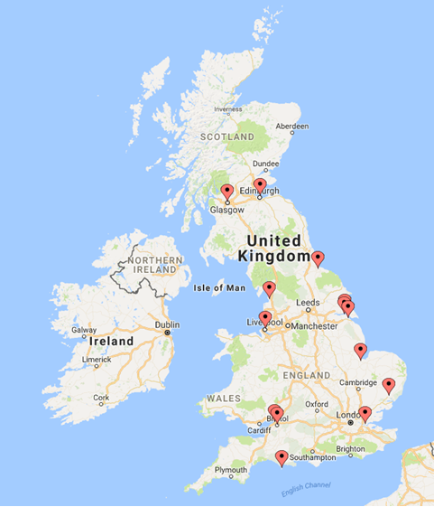 Areas Covered Map